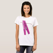 Waslijn van wasknijper t-shirt (Voorkant volledig)