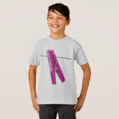 Waslijn van wasknijper t-shirt (Voorkant volledig)