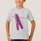 Waslijn van wasknijper t-shirt (Voorkant)