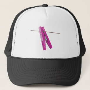 Waslijn van wasknijper trucker pet