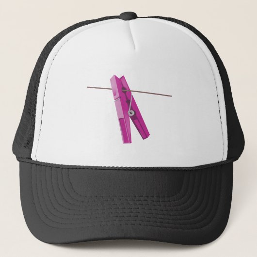Waslijn van wasknijper trucker pet (Voorkant)
