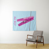 Waslijn van wasknijper wandkleed (In Situ (horizontaal))