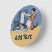 Waslokklok, naam of tekst toevoegen ronde klok (Hoek)