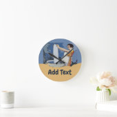 Waslokklok, naam of tekst toevoegen ronde klok (Huis)