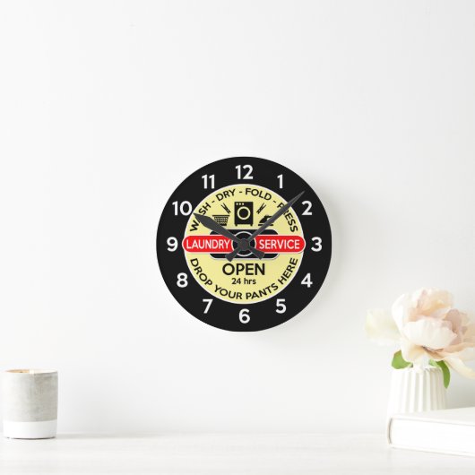 Waslokklok / Utility Room Clock Ronde Klok (Huis)