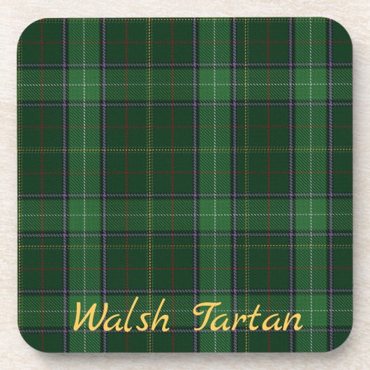 Waslsh Tartan Onderzetters Wedding Gift Set van 6 (Voorkant)