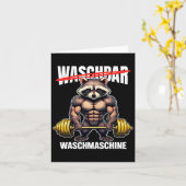 Wasmachine Bodybuilding Fitness Gym Kaart (Gele Bloem)