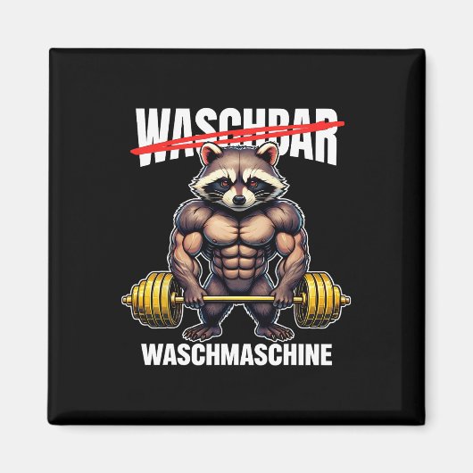 Wasmachine Bodybuilding Fitness Gym Magneet (Voorkant)