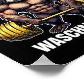 Wasmachine Bodybuilding Fitness Gym Poster (Hoek)