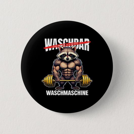 Wasmachine Bodybuilding Fitness Gym Ronde Button 5,7 Cm (Voorkant)