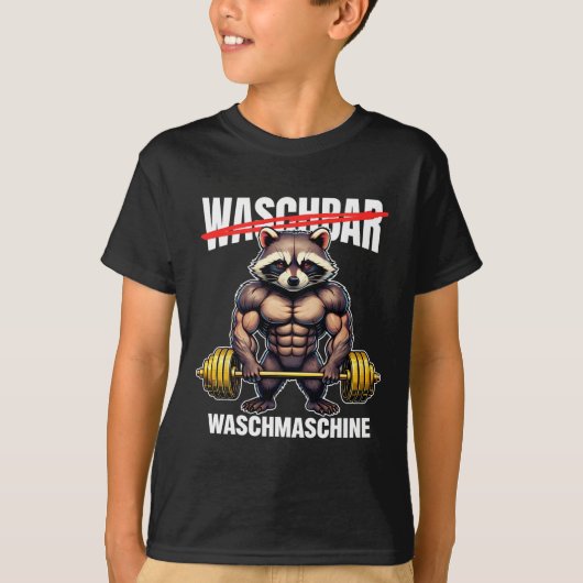 Wasmachine Bodybuilding Fitness Gym T-shirt (Voorkant)