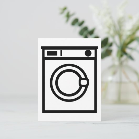 Wasmachine Briefkaart (Staand voorkant)