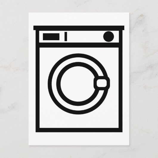 Wasmachine Briefkaart (Voorkant)