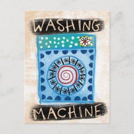 Wasmachine Briefkaart