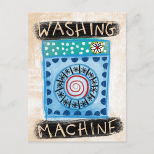 Wasmachine Briefkaart
