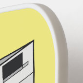 Wasmachine cartoon illustratie pickleball paddle (Links Detail)