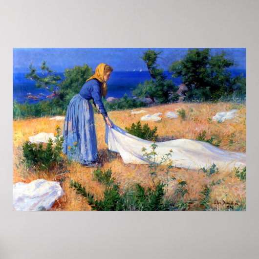 Wasmachine Elin Danielson-Gambogi 1896 Poster (Voorkant)