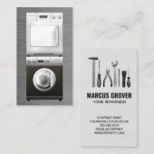 Wasmachine en Droger | Reparatie Tools Visitekaartje (Voorkant / Achterkant)