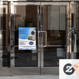 Wasmachine en Vouwservice van Wasmachinebedrijf aa Raamsticker