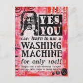 Wasmachine - Funny Vintage Ad Briefkaart (Voorkant)