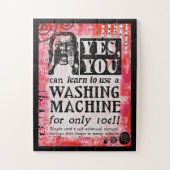 Wasmachine - Funny Vintage Ad Legpuzzel (Verticaal)