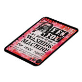 Wasmachine - Funny Vintage Ad Magneet (Linkerzijde)