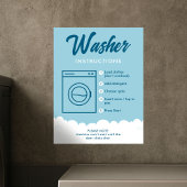 Wasmachine Instructies Modern Wasmachine Bord Post Poster