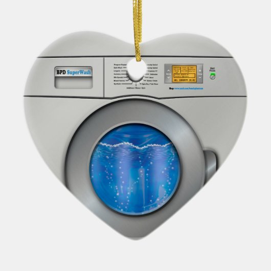 Wasmachine Keramisch Ornament (Voorkant)