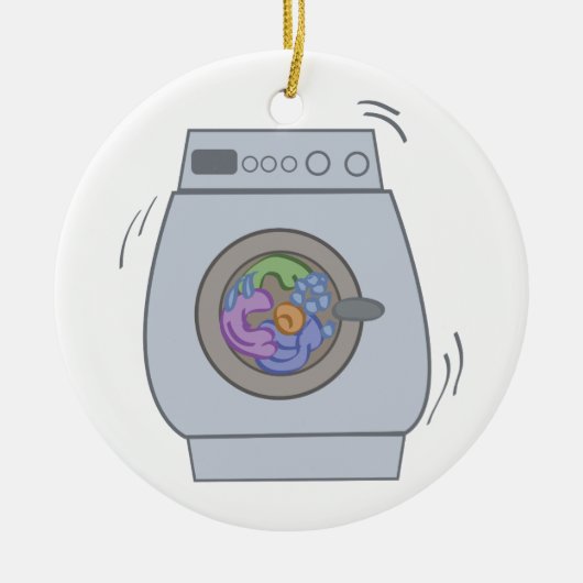 Wasmachine Keramisch Ornament (Voorkant)