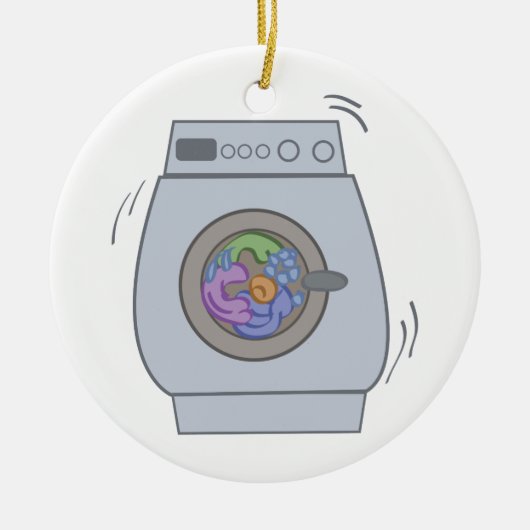 Wasmachine Keramisch Ornament (Voorkant)