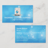 Wasmachine kleding reinigen visitekaartje (Voorkant / Achterkant)