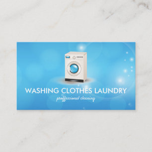 Wasmachine kleding reinigen visitekaartje