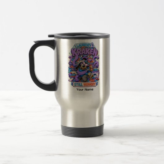 Wasmachine Kraken Gepersonaliseerde Grappige Reisb Reisbeker (Links)