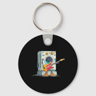 Wasmachine Look met Gitaar Kostuum Rockt Sleutelhanger