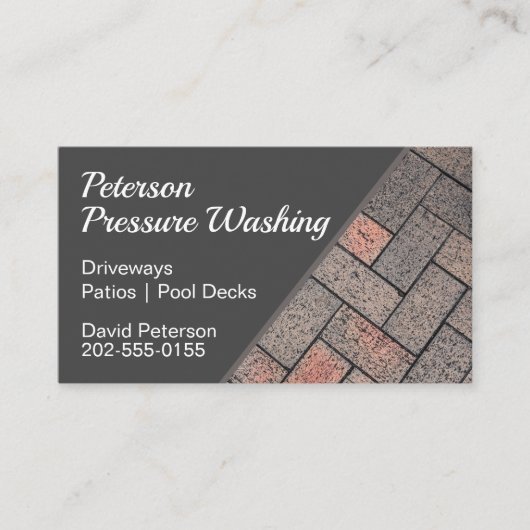 Wasmachine met drukklep visitekaartje (Voorkant)