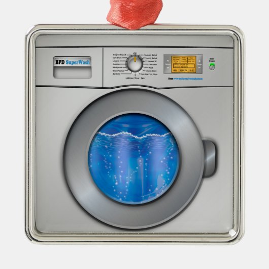 Wasmachine Metalen Ornament (Voorkant)