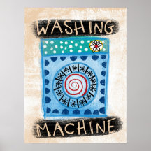Wasmachine Poster Wall Art