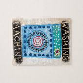 Wasmachine puzzel legpuzzel (Horizontaal)