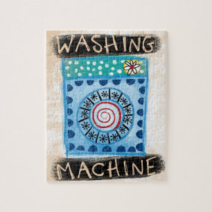 Wasmachine puzzel legpuzzel