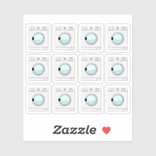 Wasmachine reinigen klusjes planner sticker (Vel)