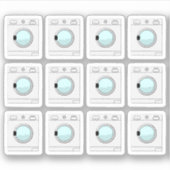 Wasmachine reinigen klusjes planner sticker (Voorkant)