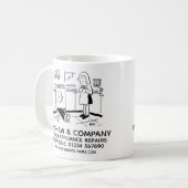 Wasmachine repareert promotie koffiemok (Voorkant links)