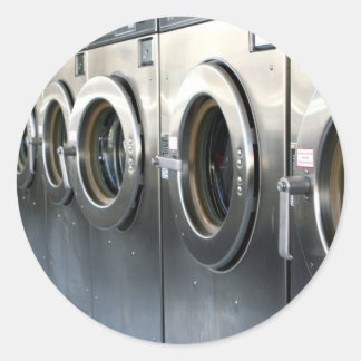 Wasmachine Ronde Sticker