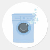 Wasmachine Ronde Sticker (Voorkant)