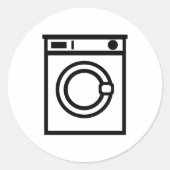 Wasmachine Ronde Sticker (Voorkant)