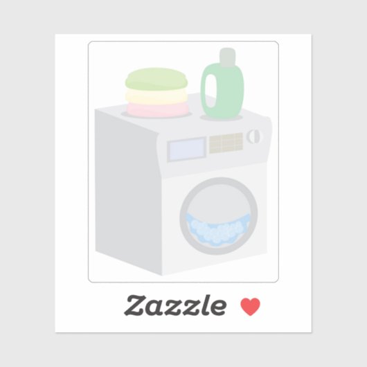 Wasmachine Sticker (Vel)