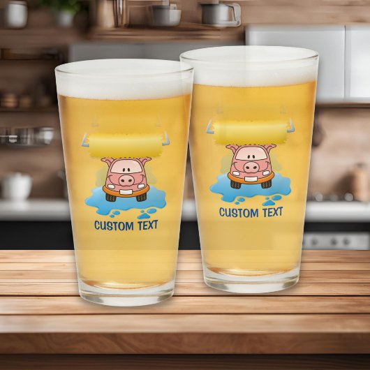 Wasmachine Varken Cartoon Glas