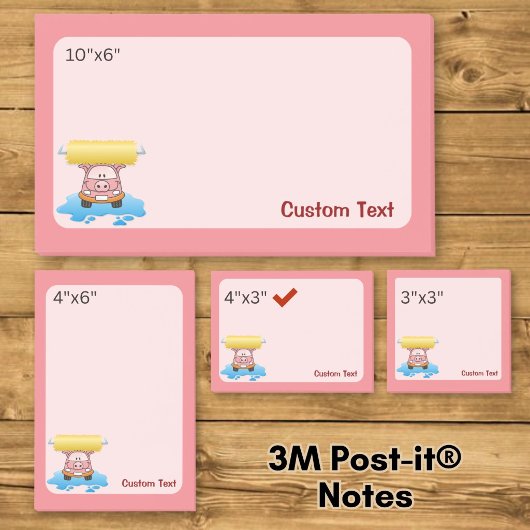 Wasmachine Varken Cartoon Post-it® Notes