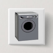 Wasmachine Vierkante Button 5,1 Cm (Voorkant)
