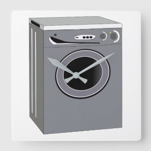 Wasmachine Vierkante Klok